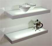 Aluminium glass shelf