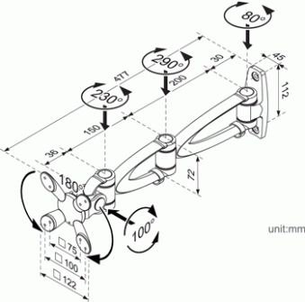 Monitorarm LA-65-1