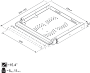 Laptop drawer with lock