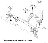 Double monitor arm EA-212 - Image 5