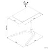 Adjustable Height Side Table FT-101B - White - Image 2